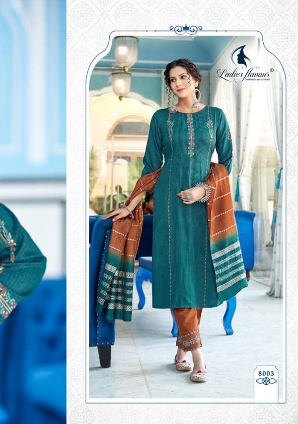 Ladies Flavour Aarohi Vol 8 Chinon Embroidery Designer Readymade Suit